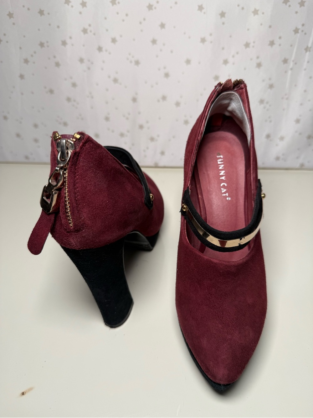 HIGH HEELS | DARK RED | SUNNY CAT | SIZE 5